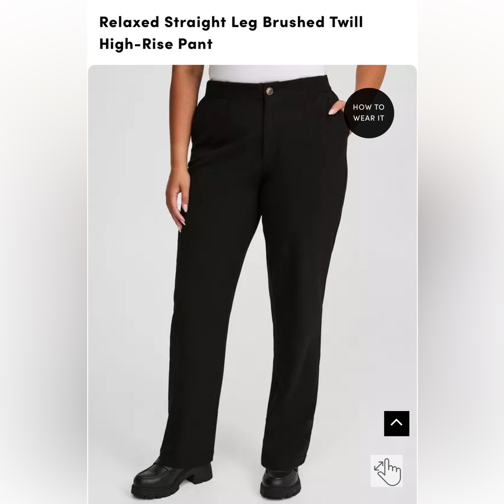 Black High-Rise Straight Leg Pants
